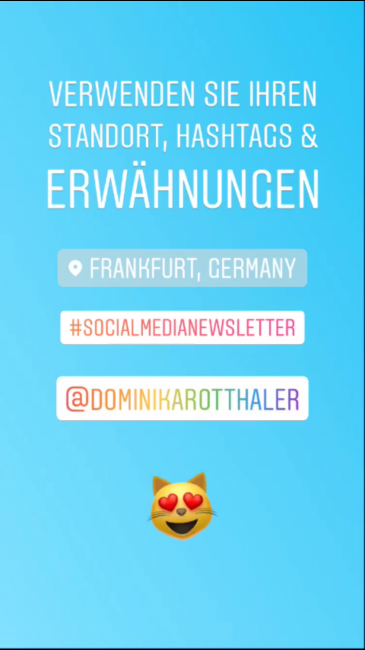 Machen Sie Insta Stories (