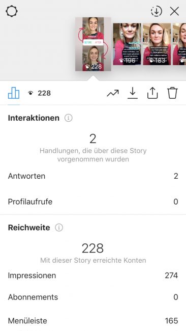 Stories Statistiken