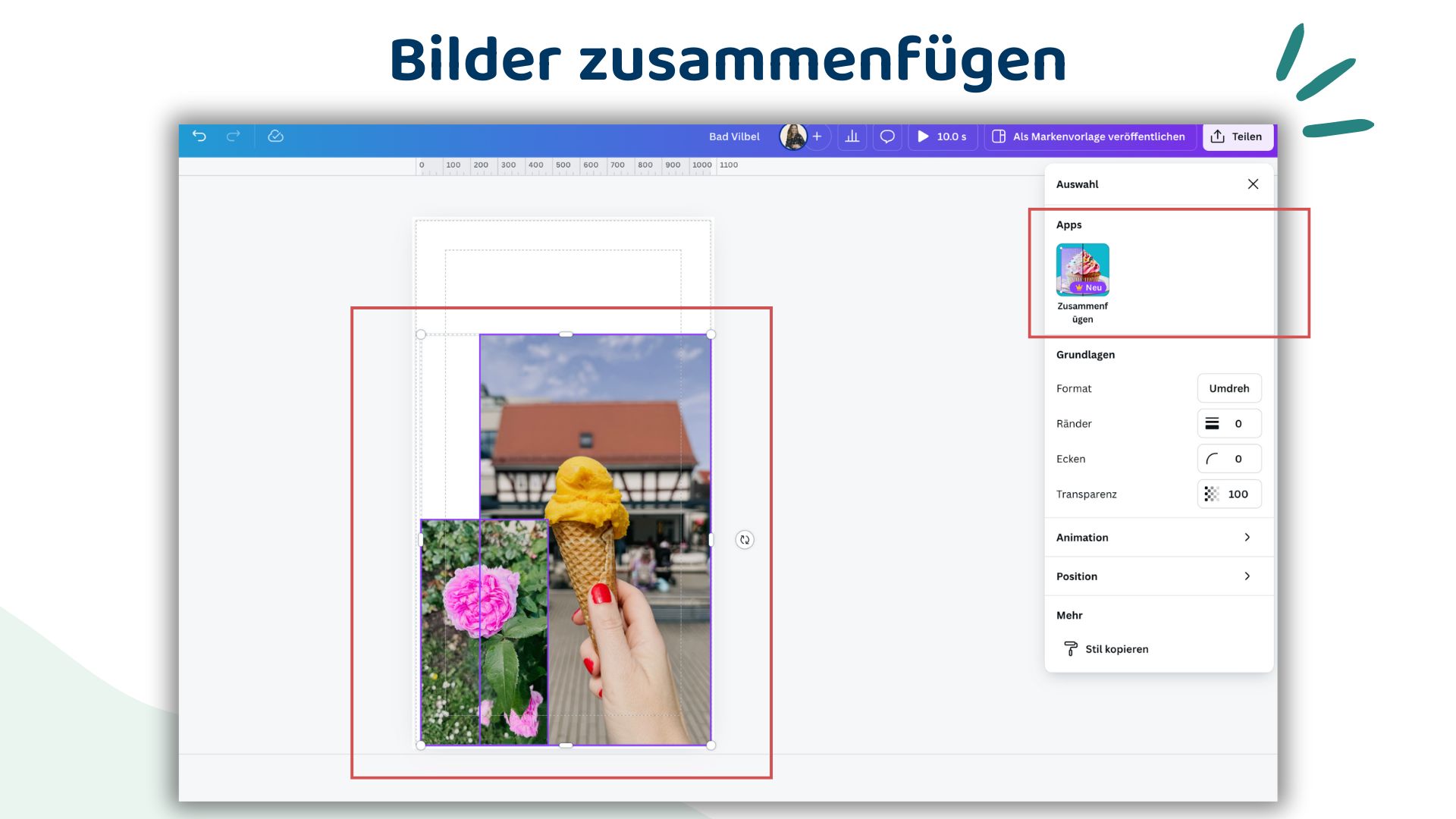 Canva Glow Up_Bilder zusammenfügen