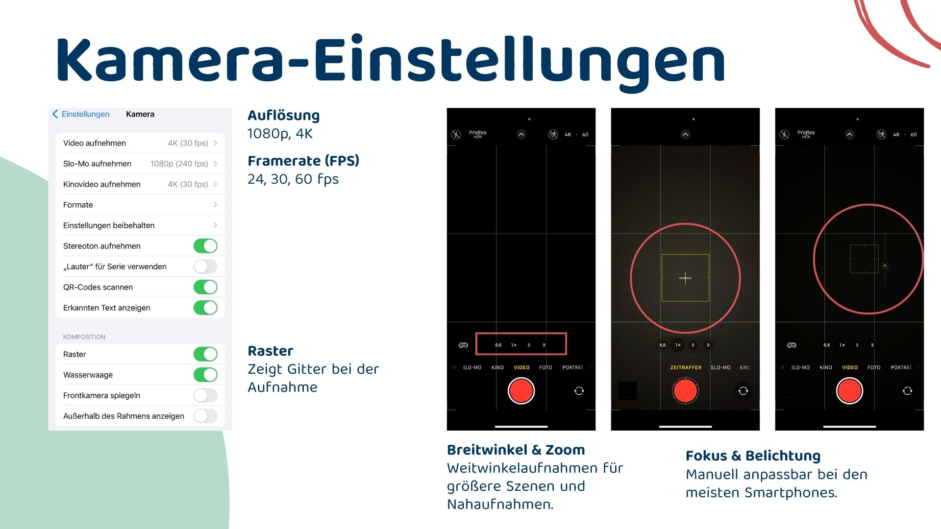 Social Media Videos mit Smartphone erstellen_Kamera-Einstellungen